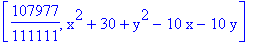 [107977/111111, x^2+30+y^2-10*x-10*y]